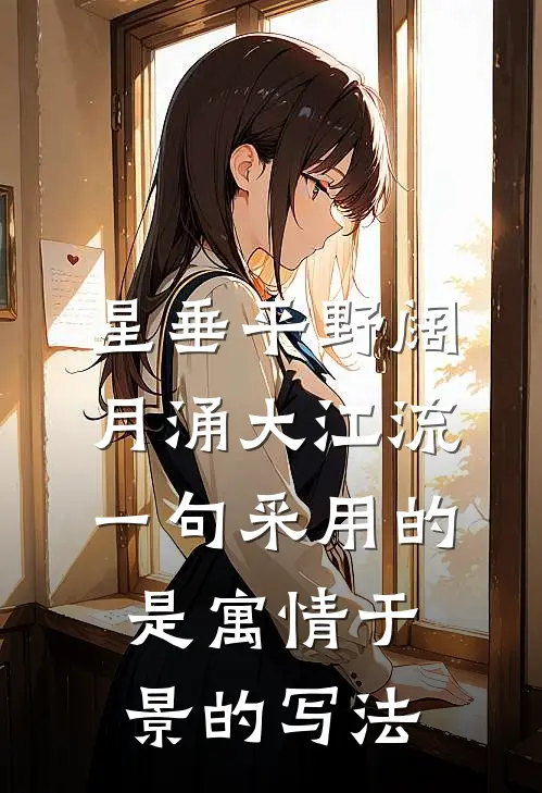 星垂平野阔月涌大江流一句采用的是寓情于景的写法